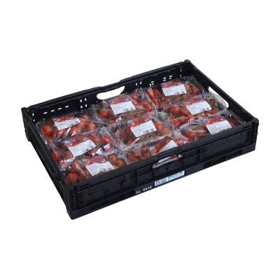 Boîte pliante avec tomates pour la vente au détail