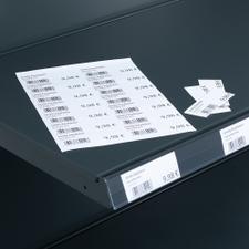 Étiquettes prédécoupées à imprimer pour porte-étiquettes