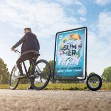 Remorque publicitaire "Extra" pour vélos