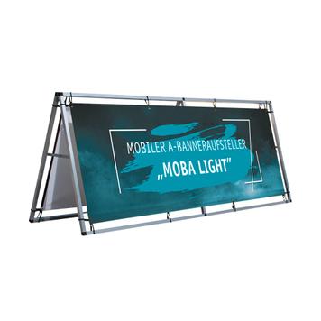 Présentoir de bannières A mobile "Moba Light" pour la publicité sur bandeau
