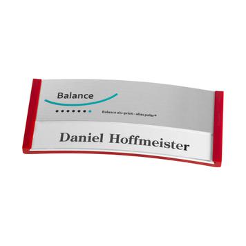 Badge "Balance Alu-Print" avec impression incluse
