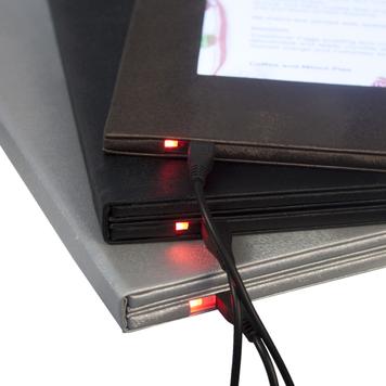 Chargeur multiple pour porte-menu LED