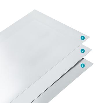 Kit - feuilles de protection et paroi intermédiaire pour présentoir d'affiches "Eco III