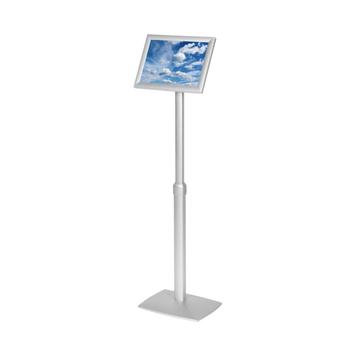 Porte-affiche sur pied "Flexible", cadre incliné avec affichage LED, pied télescopique