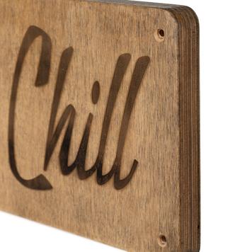Plaque en bois Madera "Grill & Chill"